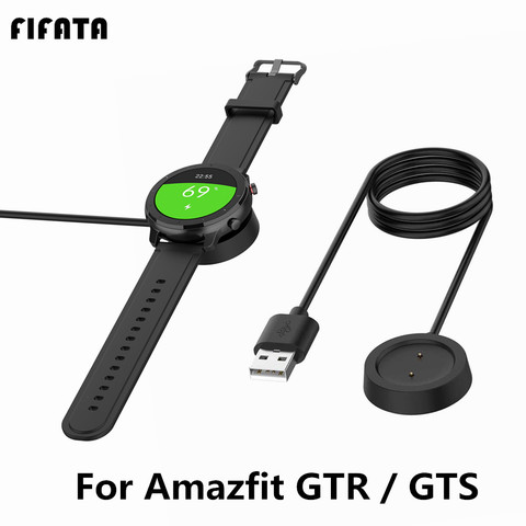 USB зарядное устройство FIFATA для Xiaomi Huami Amazfit GTR 47 мм 42 мм GTS зарядная док-станция база Смарт-часы кабель питания 1 м провод для передачи данных ► Фото 1/6