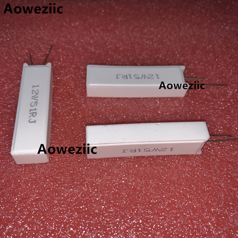 1 шт. керамический 12W51R цементный резистор 12 Вт 51ом 12W51RJ 12 Вт 51RJ 12 Вт 51R 12W51ohm 12W51 Ом 5% вертикальный резистор ► Фото 1/3