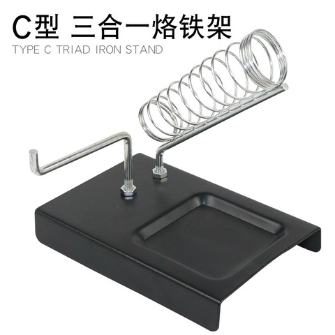 Металлический Железный твердый металлический базовый паяльник кронштейн Подставка держатель опорная станция рама портативный для электр... ► Фото 1/5