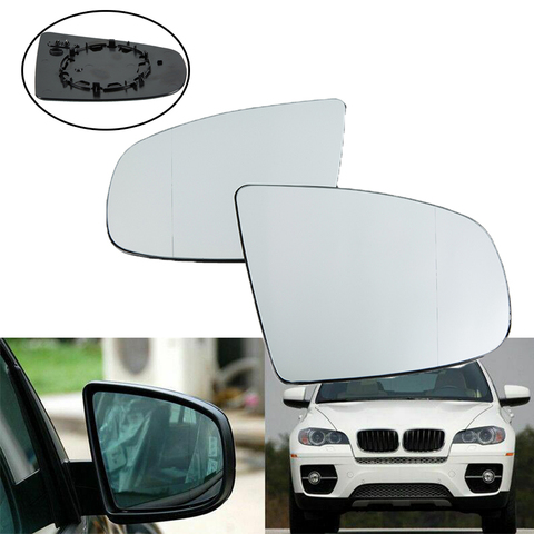 Боковое зеркало заднего вида для BMW X5 E70 2007-2013 X6 E71 E72 2008-2014, боковое стекло с электрическим подогревом для правой/левой двери ► Фото 1/6