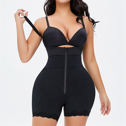 Body Shaper Комплект Full Body Shaper нижнее белье поддельные ягодицы белье в стиле «хип тормозные колодки, стойкая краска для усиления цвета Shapwear с коротким ремешком более тонкая талия ► Фото 1/6