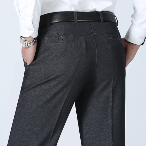 MRMT 2022 брендовые летние мужские брюки, повседневные брюки среднего возраста, тонкие свободные деловые брюки для мужчин, прямые брюки-трубы, р... ► Фото 1/5