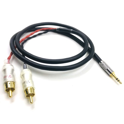 HIFI 2,5/3,5/4,4 мм сбалансированный штекер для 2 RCA штекер аудио адаптер кабель 6,35 мм XLR 7n-OCC однокристальный Copperr аудио кабель ► Фото 1/4
