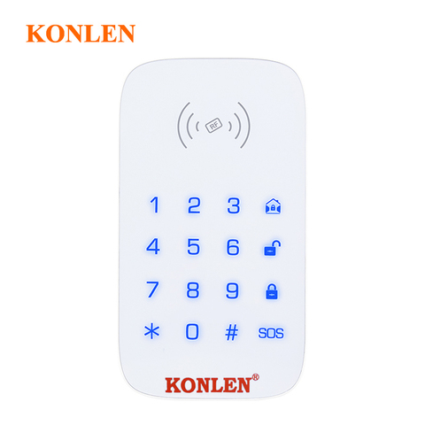 Беспроводная клавиатура KONLEN, рчид, 433 МГц, разрыв с паролем для домашней системы безопасности H25 H26, Wi-Fi, 2G, 4G, GSM, сигнализация ► Фото 1/6