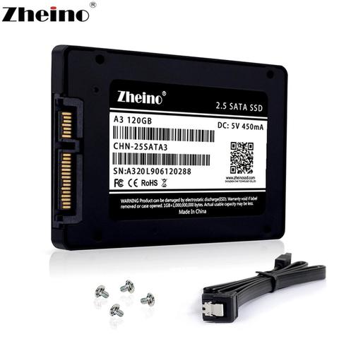 Zheino SATAIII SSD 60 ГБ 120 240 360 ГБ 480 960 2,5 дюймов 7 мм 3D Nand Внутренний твердотельный накопитель для ноутбука, настольного компьютера, ПК ► Фото 1/5