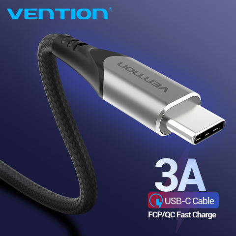 Кабель Vention USB Type C 3A, зарядный кабель для Samsung S10 S9/Xiaomi mi9 10 pro/Huawei, USB C, мобильный телефон, 3 м ► Фото 1/6