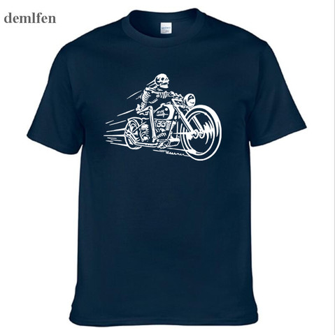 Новая стильная повседневная футболка с индивидуальным принтом, мужская рубашка, 3D мотоциклетная Байкерская летняя футболка в стиле хип-хоп ► Фото 1/6