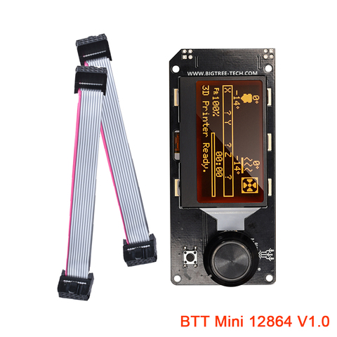 Панель управления BIGTREETECH MINI 12864 V1.0 с ЖК-дисплеем, 12864, детали для 3D-принтера, MKS Ramps1.6 SKR V1.4 RGB VORON 2,4 ► Фото 1/6