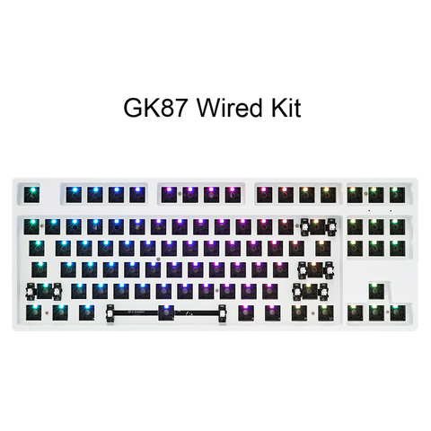 Проводная программируемая механическая клавиатура GK87 GK87S TKL RGB Hot Swap с Bluetooth MX, набор «сделай сам» ► Фото 1/6