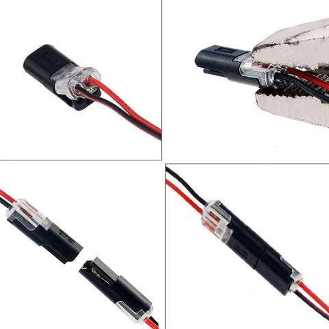 10 шт./5 шт., 2-контактный соединяемый пружинный проволочный замок на скотче, соединитель для 22-20AWG, быстрый Соединительный соединитель, кабель,... ► Фото 1/4