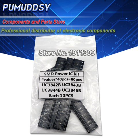 40 шт. = 4 вида * 10 шт. UC3842 UC3843 UC3844 UC3845 hjxrhgal sop каждый комплект из 10 шт. (12-26) ► Фото 1/2