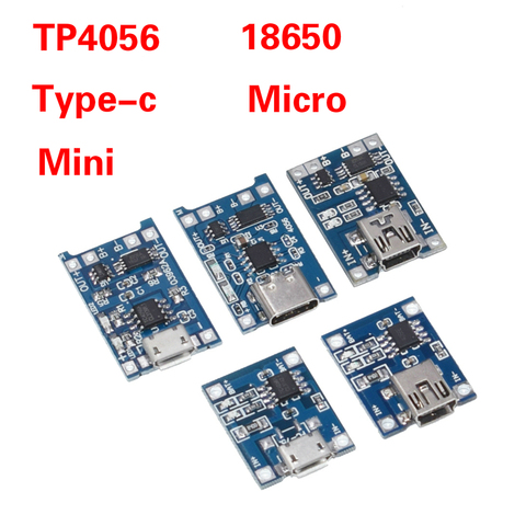 Литиевая батарея TP4056 18650 1 шт. Great IT 5 в 1 а Micro USB 3. 0 type-c, зарядная плата, модуль зарядного устройства + Двойная функция защиты TP4056 18650 ► Фото 1/6