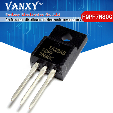 10 шт. FQPF7N80C TO-220F FQPF7N80 TO-220 7N80 7N80C 800V 7A новый оригинальный ► Фото 1/3