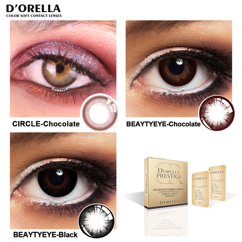 D'ORELLA 1 пара (2 шт.) круг серии цветные контактные линзы для глаз косметические контактные линзы для глаз Цвет ► Фото 1/5