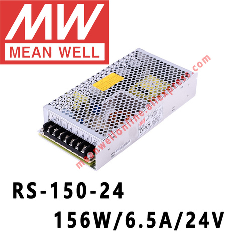 RS-150-24 Mean Well 156 Вт/А/24 В постоянного тока, единичный выходной импульсный источник питания, Интернет-магазин meanwell ► Фото 1/3