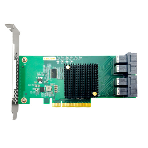 Контроллер SSD Ceacent NVMe, переходник 12Gbs ANU24PE08 SFF8643, разъем Quad Port PCIe X8 sff8643 к sff8639 (не с кабелем) ► Фото 1/5