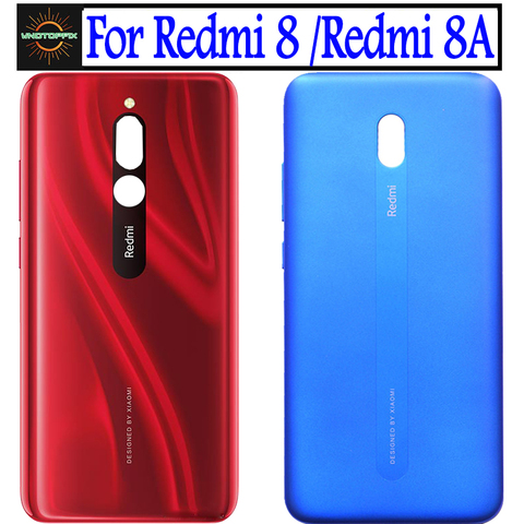 Оригинальная Крышка батарейного отсека для Xiaomi Redmi 8, redmi 8a, Задняя стеклянная панель, задний корпус для Xiaomi Redmi 8a, задняя крышка батарейного отсека ► Фото 1/2