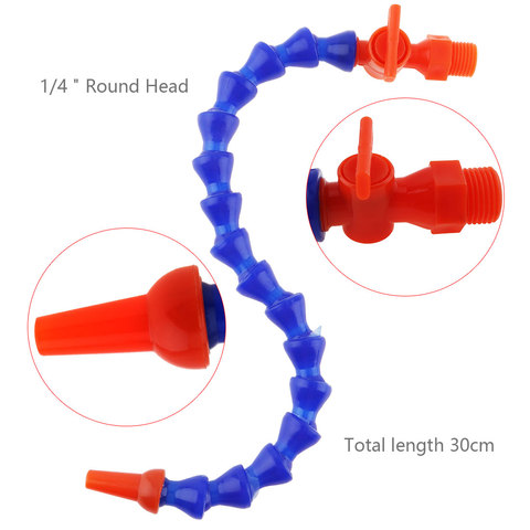 Круглое сопло 1/4 дюйма 300 мм, Пластиковая Гибкая Трубка для охлаждения водяного масла с переключателем для станка с ЧПУ/фрезерования/токарно... ► Фото 1/5