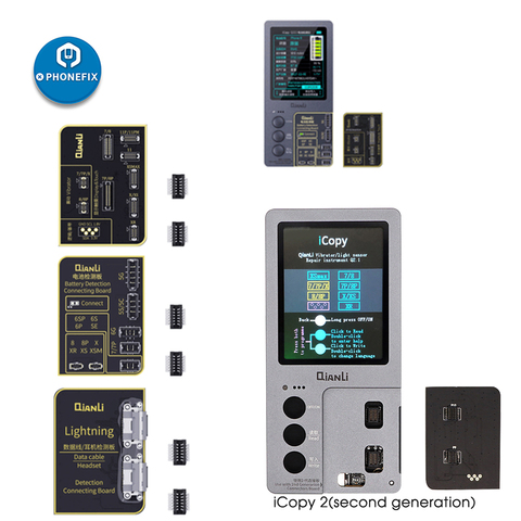 QIANLI iCopy Plus с батарейной панелью для iPhone 7 8 X XR XS MAX 11 Pro Max LCD/вибратор передача дисплея/сенсорный EPROM ремонт ► Фото 1/6