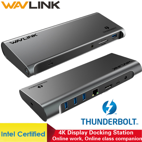 Док-станция Thunderbolt 3 4K с дисплеем, USB C, 4K, порт передачи питания, гигабитный Ethernet для MacBook Pro, [Сертификат Intel] ► Фото 1/1