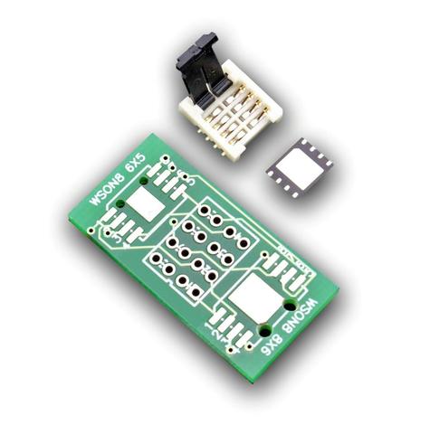 SMD SPI IC адаптер + PCB для микросхем WSON8 5x6 мм-Flash 25x 24x DFN8 QFN8 ► Фото 1/1