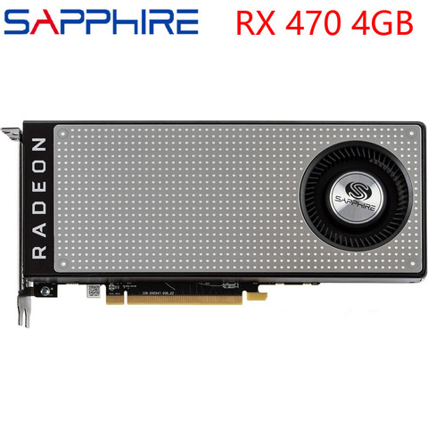 Видеокарта SAPPHIRE RX470 4 Гб 256 бит GDDR5, видеокарты для AMD RX 400 серии, VGA карты RX 470 DisplayPort 570 580 480, б/у ► Фото 1/5