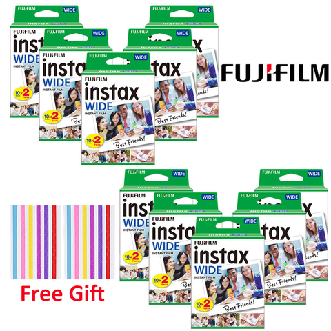 Пленка для мгновенной печати Fujifilm Instax WIDE 210 200 300 100 500AF, 10-200 листов, широкая пленка Instax Mini, фотобумага ► Фото 1/6