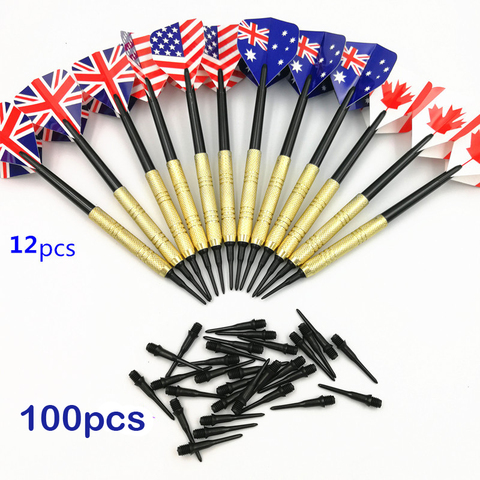 12 Pieces Professional 14 Grams Soft Tip Darts Set with 100 PCS Extra Plastic Tips for Electronic Dartboard Accessories ► Фото 1/6