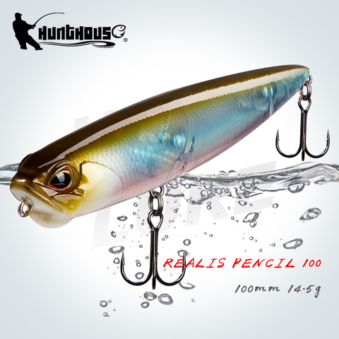 Hunthouse Realis приманка для рыбалки карандаш Topwater стикбейт плавающий 2.56in/3.93in 0,19 oz/0,5 oz искусственная приманка для Щука бас-гитара ► Фото 1/6