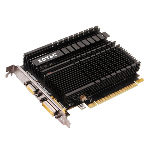 Видеокарта ZOTAC GeForce GT610 2 Гб GDDR3 графические карты GPU Map для NVIDIA Original GT 610 2GD3 64-бит Dvi VGA PCI-E 2 Гб б/у ► Фото 1/5