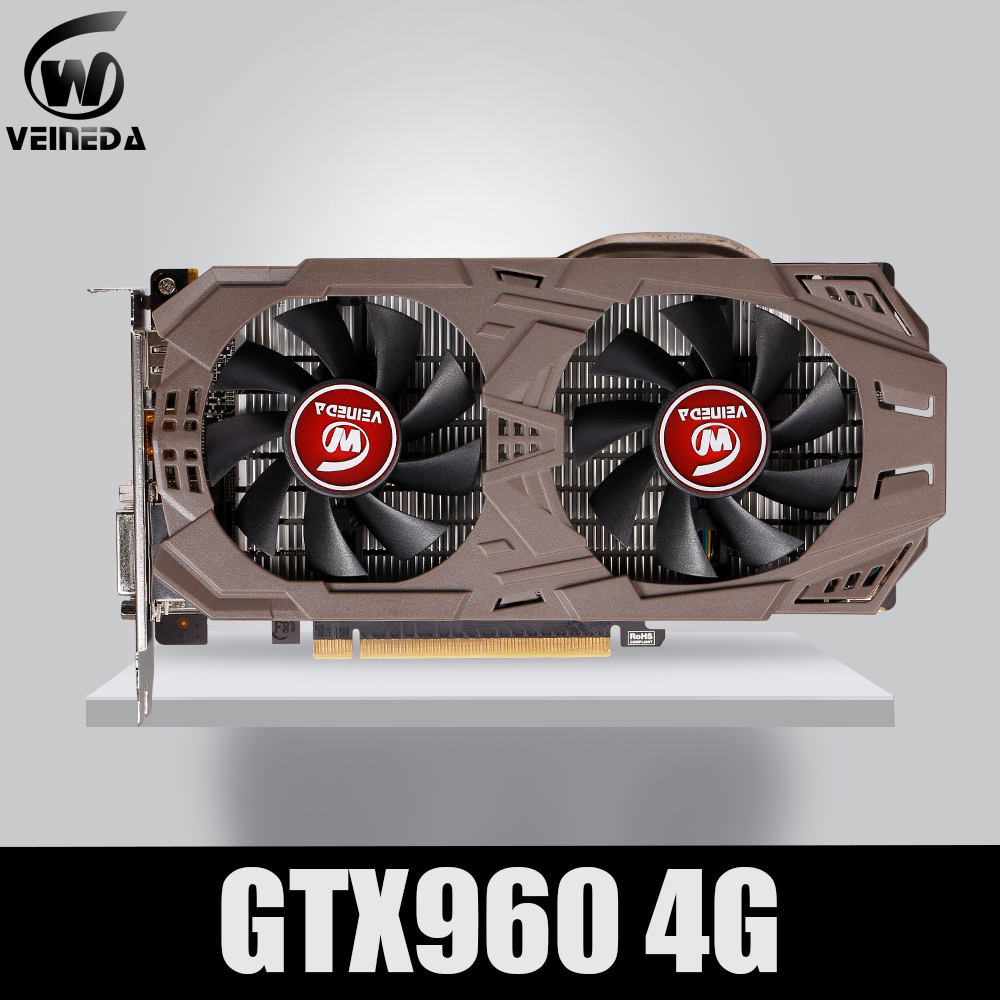 Игровая видеокарта VEINEDA для ПК, оригинальная Видеокарта GTX 960, 4 Гб,  бит, GDDR5, видеокарты для nVIDIA, карты VGA, Geforce GTX960, 4 Гб, Hdmi,  Dvi - История цены и обзор | Продавец AliExpress -