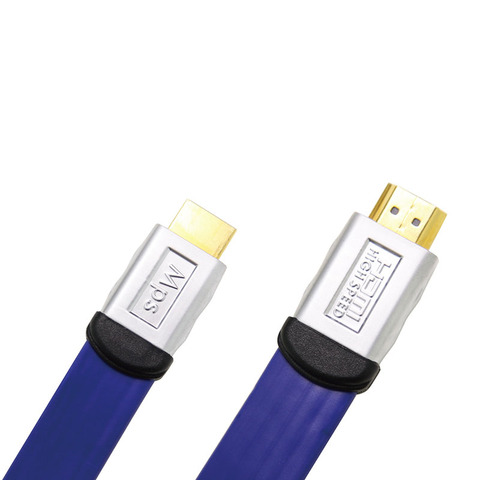 HDMI 2,0 3D 24AWG 4K X 2K Аудио возврат Ethernet 3840x2160p 4096x2160p Hi-Fi MPS 5N OFC + Посеребренная позолоченная вилка ► Фото 1/6