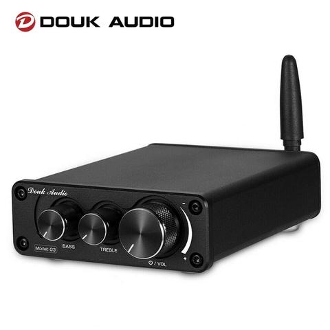 Цифровой мини-усилитель Douk Audio G3, Bluetooth 5,0, TPA3116, Hi-Fi, 2,0 каналов, стерео, аудиоусилитель с управлением высокими басами ► Фото 1/6