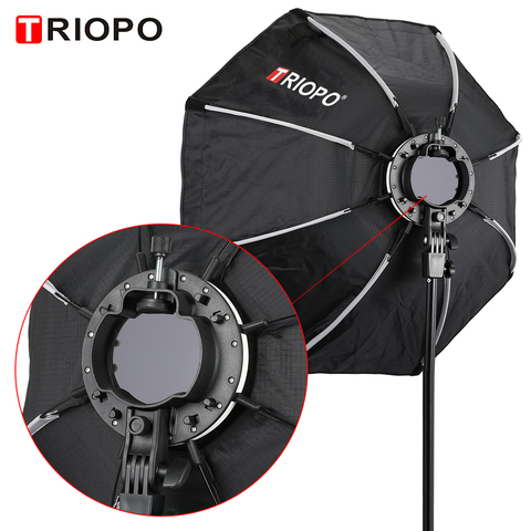 Портативный уличный восьмиугольный зонт-софтбокс TRIOPO KX65 для вспышки yongnuo YN200 yn560 iv Godox AD200 V1 tt350 ► Фото 1/6