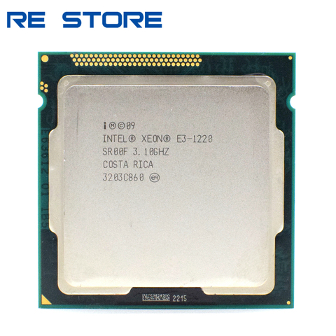 Б/у Intel Ксеон E3 1220 3,1 ГГц 5 GT/s Quad-Core Процессор процессор SR00F LGA1155 ► Фото 1/2
