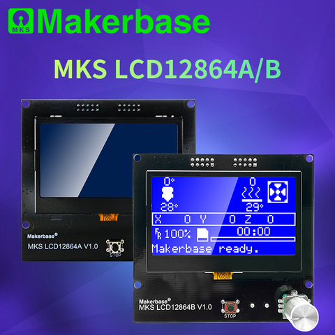 Makerbase MKS LCD 12864A/B интеллектуальный дисплей, ЖК-контроллер, панель, модуль, интеллектуальный дисплей, запчасти для 3D-принтера ► Фото 1/5