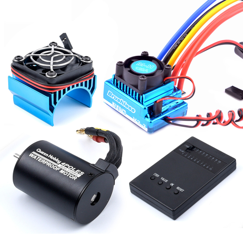 3650 2300KV / 3100KV / 3900KV / 4300KV / 5200KV бесщеточный двигатель и 45A 60A 80A 120A ESC комбо для 1:10 RC автомобиля RC лодка часть ► Фото 1/6