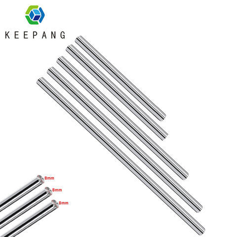 Детали 3D принтера Гладкий стержень 8 мм вал стержня оптическая ось CNC хромированный 3D принтер гладкая штанга длина 100 200 370 450 550 600 мм ► Фото 1/6