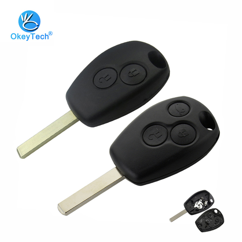 OkeyTech 2/3 кнопочный необработанный Сменный Чехол для автомобильного ключа чехол для Renault Dacia Modus Clio 3 мягкий чехол для ключа ► Фото 1/6