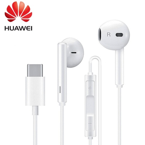 Оригинальные наушники HUAWEI CM33 USB Type-C, наушники-вкладыши с микрофоном и громкостью, наушники HUAWEI Mate 10 20 Pro 20 X RS P 10 20 30 Note 10 ► Фото 1/5