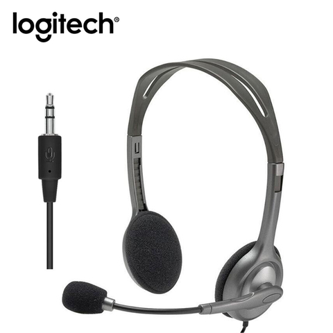 Logitech / Logitech H110 / H111 гарнитура проводная гарнитура компьютерный микрофон стерео гарнитура с шумоподавлением ► Фото 1/1