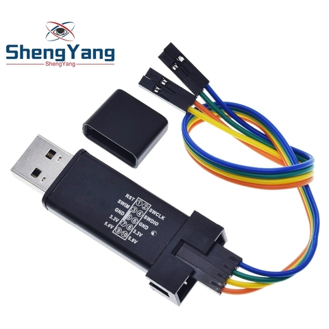 1 комплект, ST LINK Stlink ST-Link V2 Mini STM8 STM32 симулятор загрузки программатора с чехлом DuPont Cable ST Link V2 ► Фото 1/3