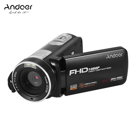 Andoer портативный FHD 1080P Цифровая видеокамера DV рекордер 24MP 16X цифровой зум поддерживает анти-встряхивание дистанционное управление ► Фото 1/1