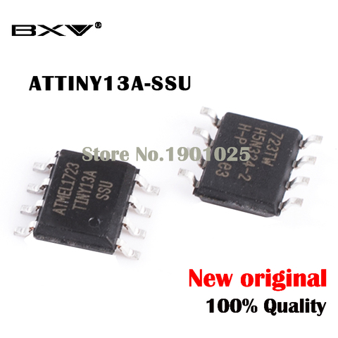 5 шт. ATTINY13 ATTINY13A TINY13A MCU AVR 1K вспышка 20 МГц IC ATTINY13A-SSU лапками углублением SOP-8 ► Фото 1/1