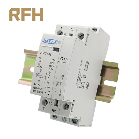 Американская классификация проводов 2р 16A/20A/25A 220V/230V 50/60HZ Din Rail Ac контактор для дома 1NO 1NC/2NO/2NC ► Фото 1/5