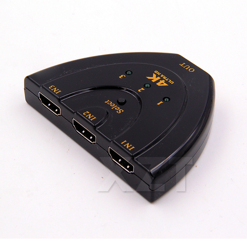 Мини-сплиттер HDMI с 3 портами, 1,4b, 4K, 1080P, Коммутатор HDMI, 3 в 1, концентратор портов для 3D HDTV, ПК, DVD, Xbox, PS3, PS4, проектора ► Фото 1/6