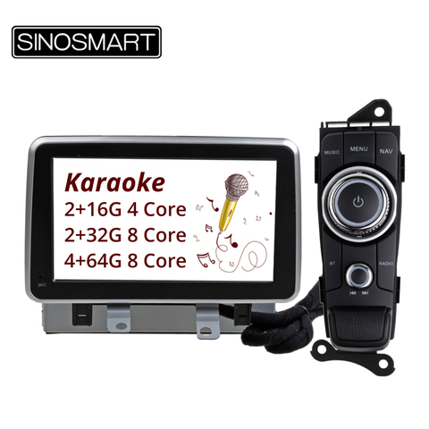 SINOSMART 4/8 Core CPU, автомобильный GPS-навигатор для Mazda 2/CX-3 2015-2017 Canbus для работы с автомобильным оригинальным CD ► Фото 1/2