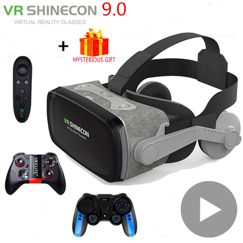 VR Shinecon Casque Viar 3D очки Виртуальная реальность гарнитура шлем стекла для очков для смартфона смартфон видео игры бинокль ► Фото 1/6