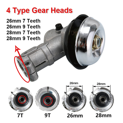 Редуктор для триммера, зубчатая шестерня 26/28 мм, Сменная головка для триммера, 7/9 зубьев ► Фото 1/6