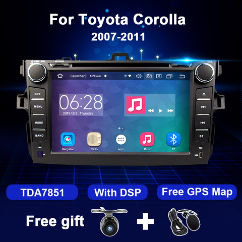 2Din Android автомобильный Радио DVD для Toyota Corolla 2007-2011 Мультимедиа стерео аудио плеер 8 